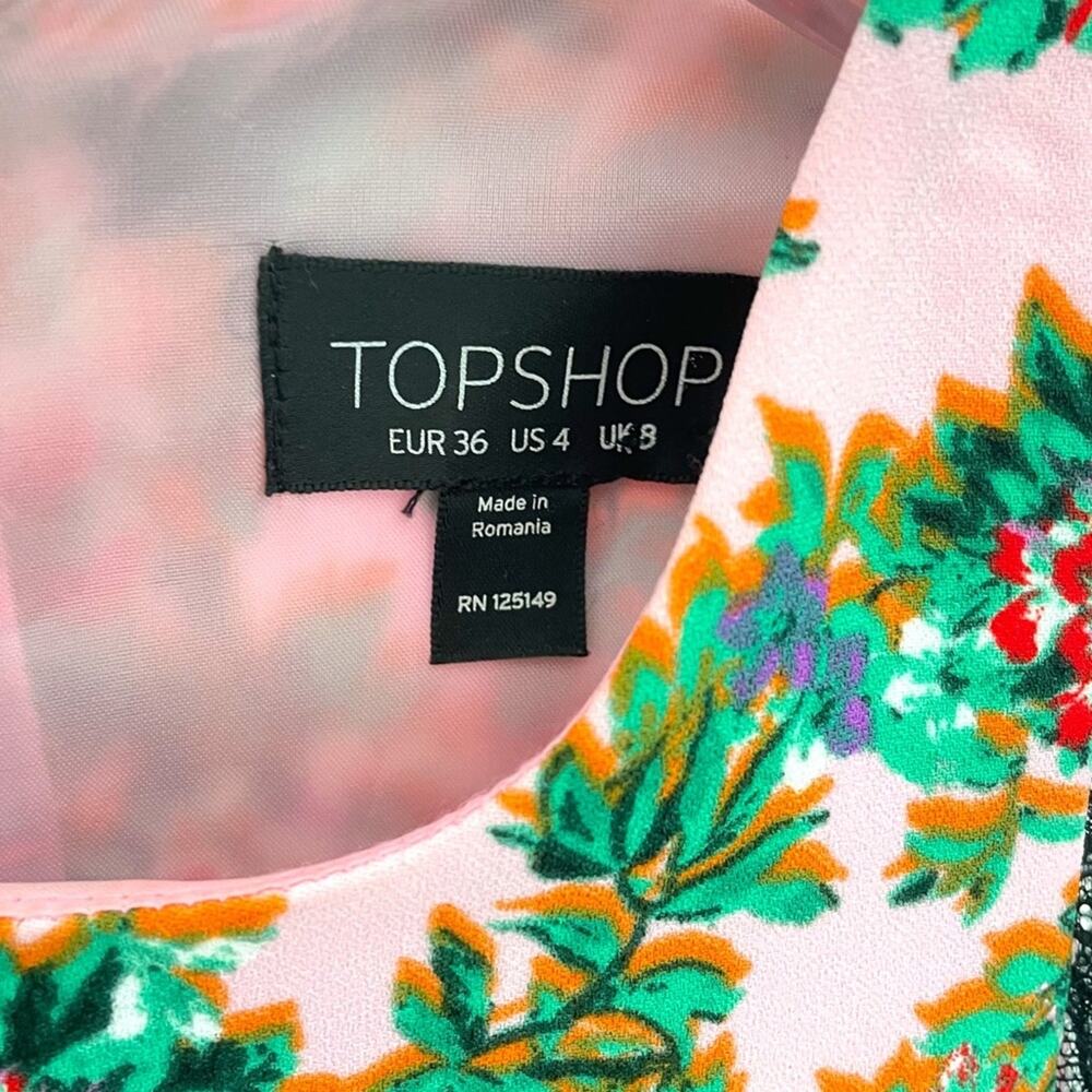Topshop Floral Romper Sz 4 - Picture 3 of 6